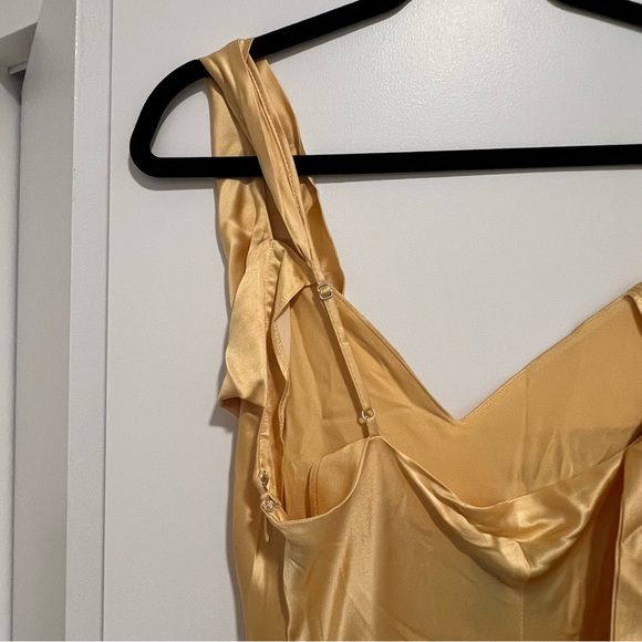 Anthropologie + Reformation Reformation Ronda Asymmetrical Neck Silk Maxi Dress - Picture 7 of 8